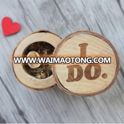 Wedding Party Decoration Wooden Engraved Custom Ring Box Rustic Wedding Box